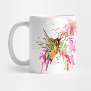 Hummingbird and Flowers Mug